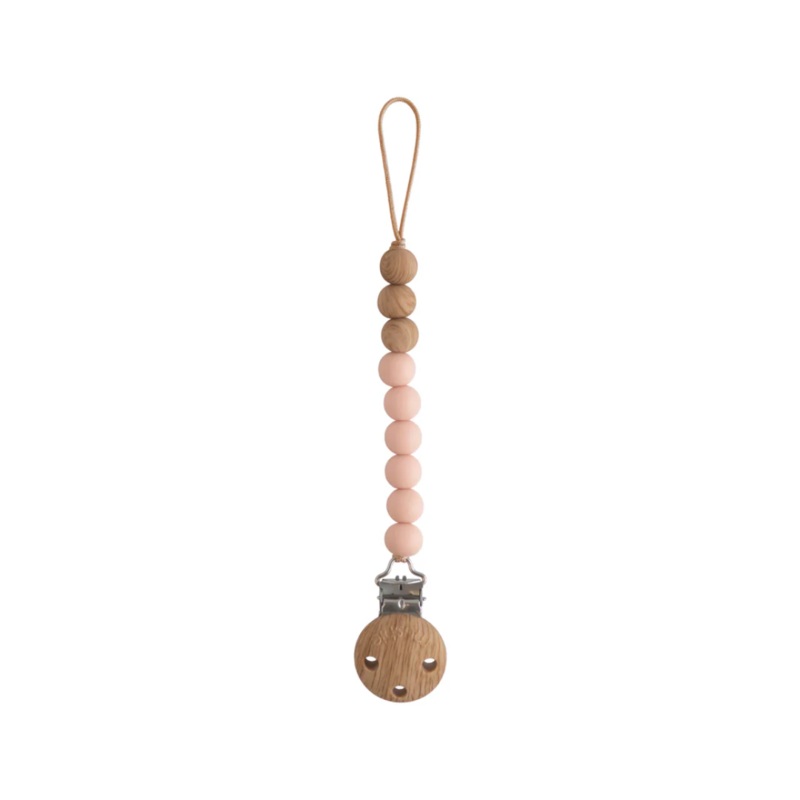 Eva Silicone Pacifier Clip – Blush by Mushie & Co