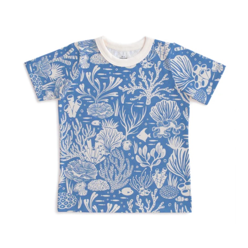 Short Sleeve Tee – Corals Blue by Winter Water Factory