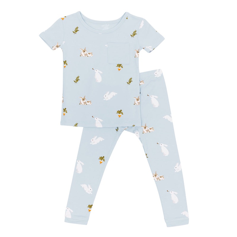 Short Sleeve Toddler Pajama Set – Ice Rabbit by Kyte Baby