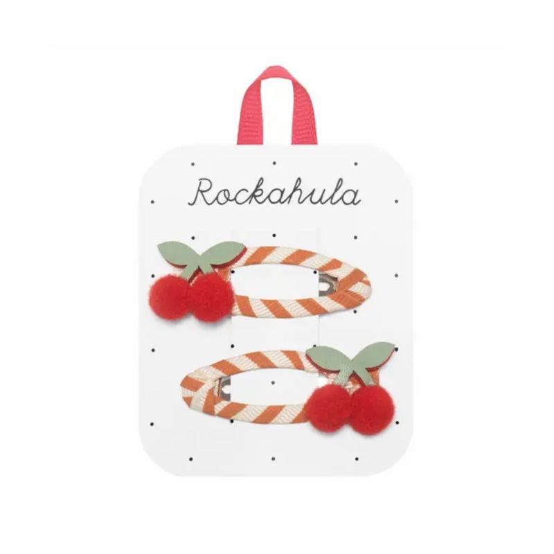 Stripy Cherry Clips by Rockahula Kids