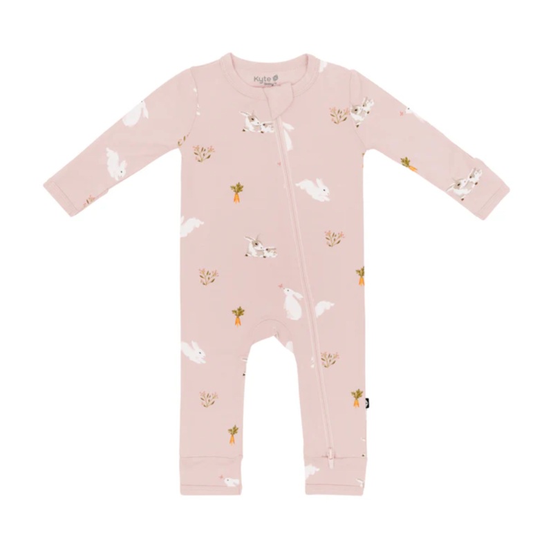 Zippered Romper – Blush Rabbit by Kyte Baby