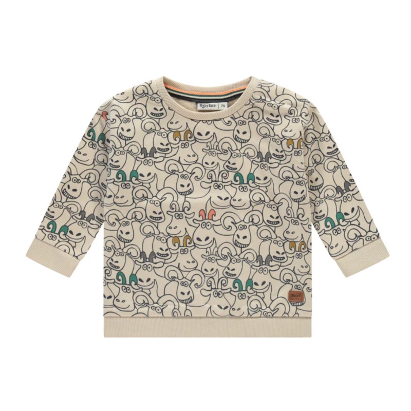 Baby Sweatshirt – Goats on Shell by Babyface – FINAL SALE