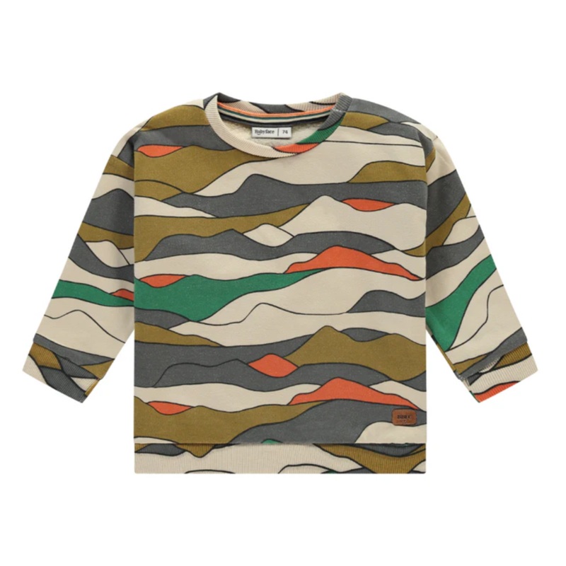 Baby Sweatshirt – Mountains on Shell by Babyface – FINAL SALE