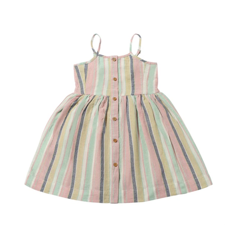 Brooklyn Dress – Aqua/Pink Stripe by Vignette