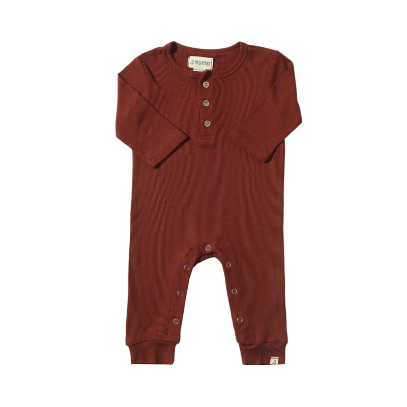 Mason Rib Romper – Rust by Me & Henry – FINAL SALE