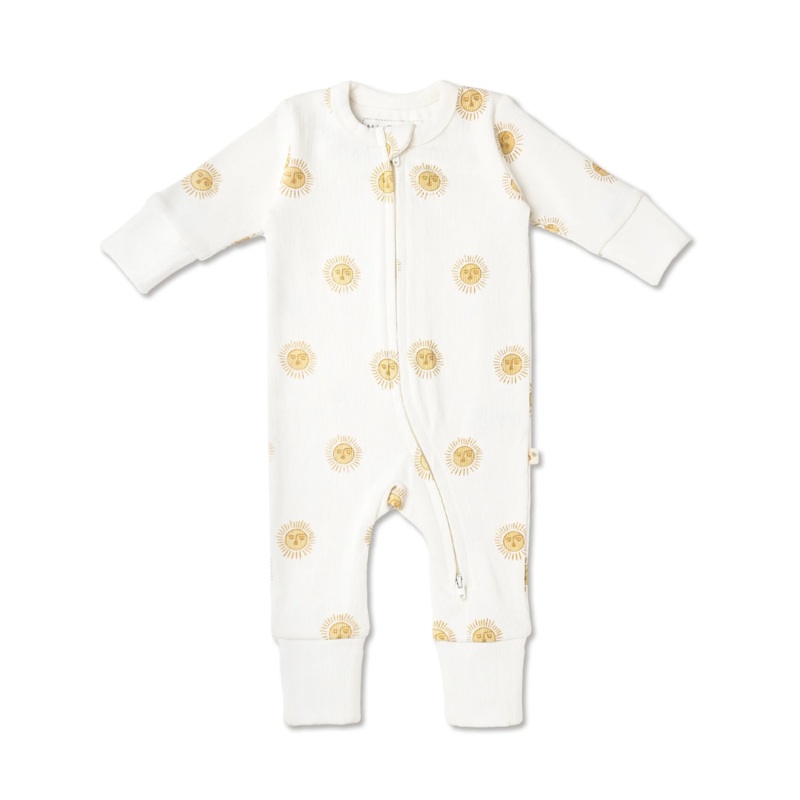 Organic 2-Way Zip Romper – Summer Sun by Makemake Organics
