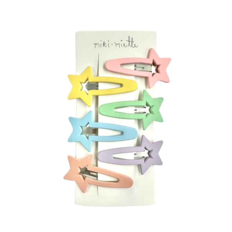 Rainbow Solid Clip 6pc Set – Comet by Miki Miette