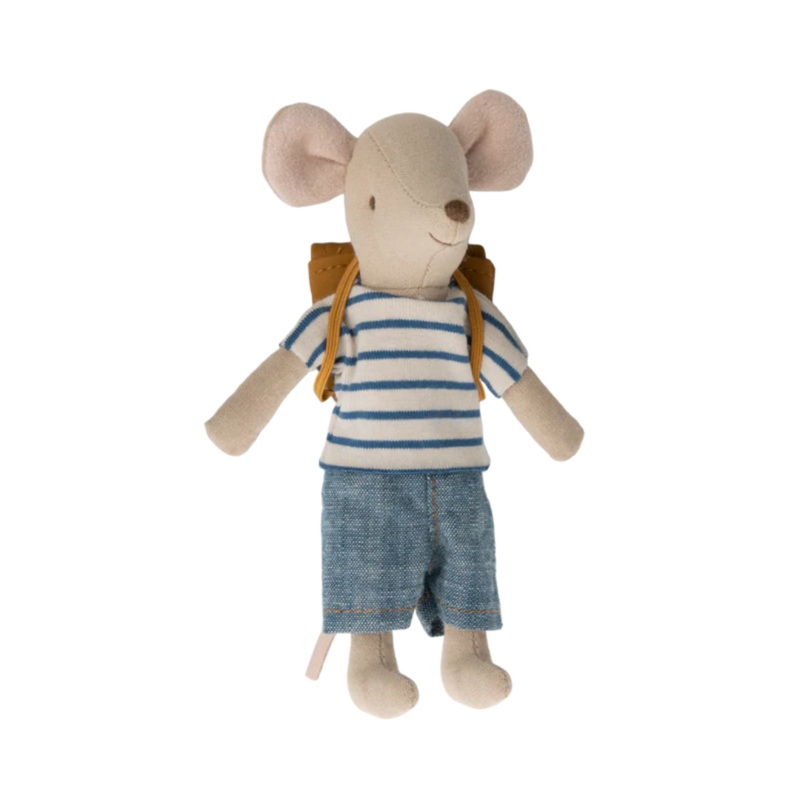 Tricycle Mouse, Big Brother with Bag by Maileg