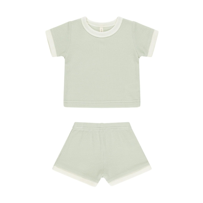 Waffle Shortie Set – Mint by Quincy Mae