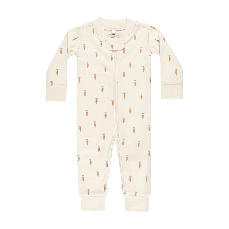 Zip Long Sleeve Sleeper – Carrots by Quincy Mae