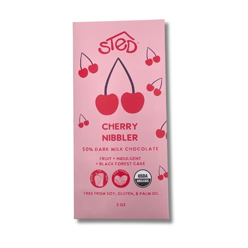 2oz Cherry Nibbler Chocolate Bar – by Sted Foods