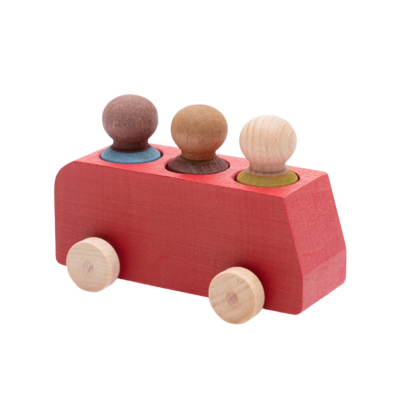 Bus with Figures – Red by Lubulona
