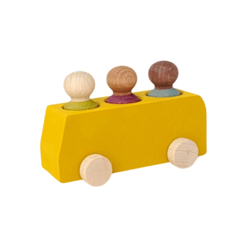 Bus with Figures – Yellow by Lubulona