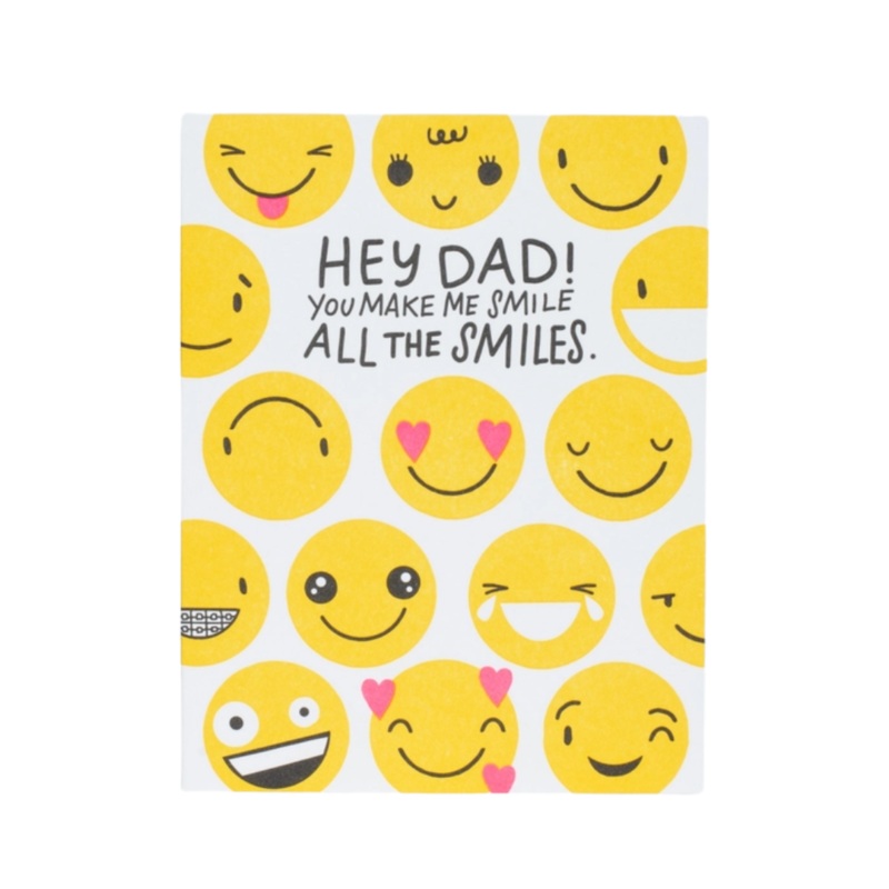 Dad Emoji Smiles Card by Egg Press
