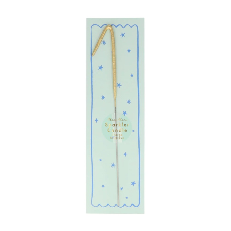 Gold Sparkler Number Candle by Meri Meri
