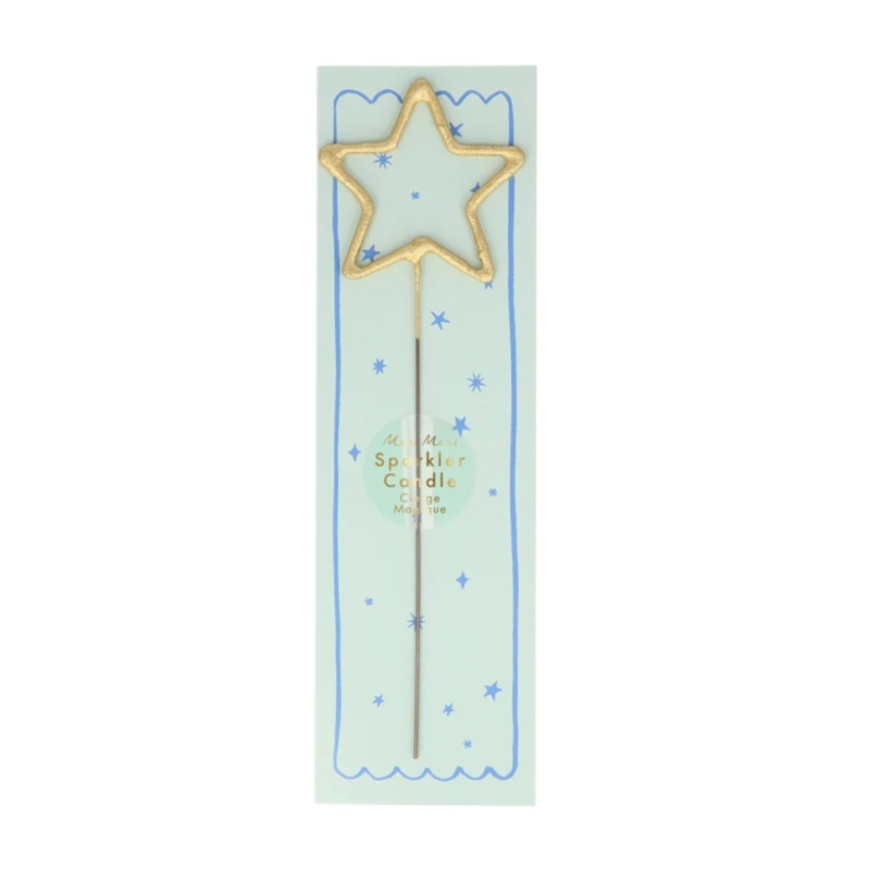 Gold Sparkler Star Candle by Meri Meri