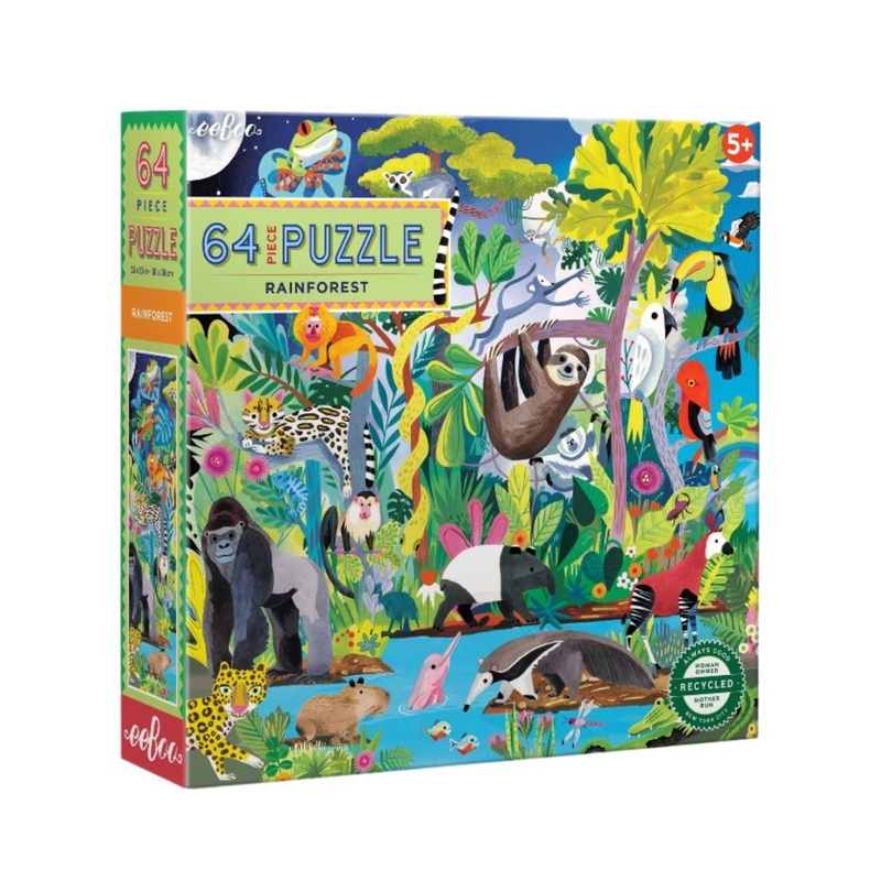 64 Piece Puzzle – Rainforest by Eeboo
