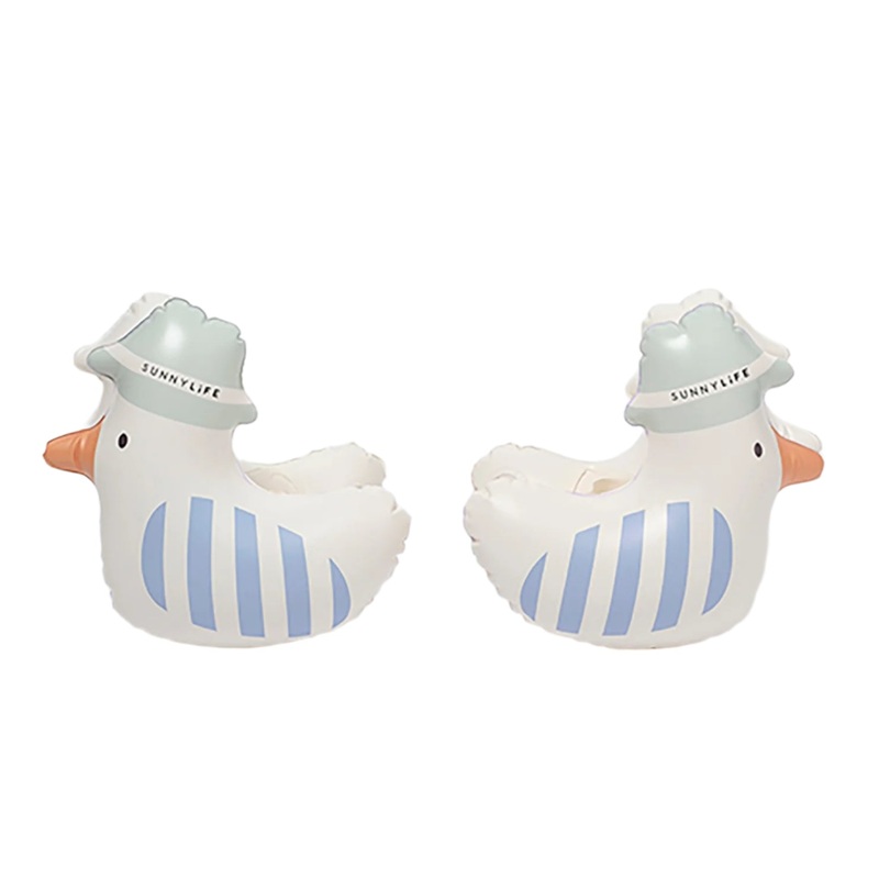 Kids Inflatable Arm Bands – Sid the Seagull Blue Stripe by Sunnylife