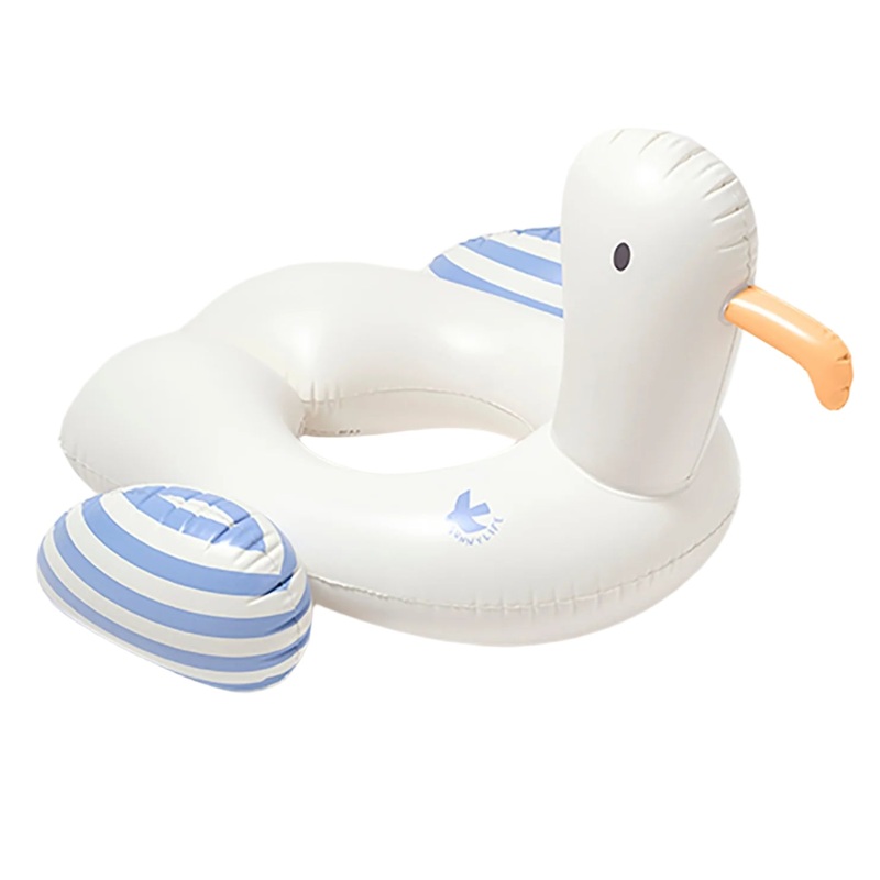 Kids Pool Ring – Sid the Seagull Blue Stripe by Sunnylife