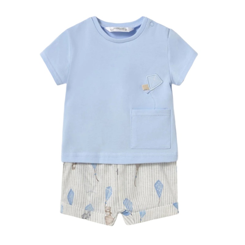 Kite T-Shirt and Shorts Set – Sky Blue by Mayoral