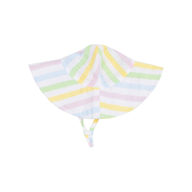 Muslin Wide Brim Sunhat – Ric Rac Stripe by Angel Dear
