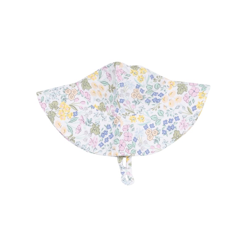 Muslin Wide Brim Sunhat – Samantha Floral by Angel Dear