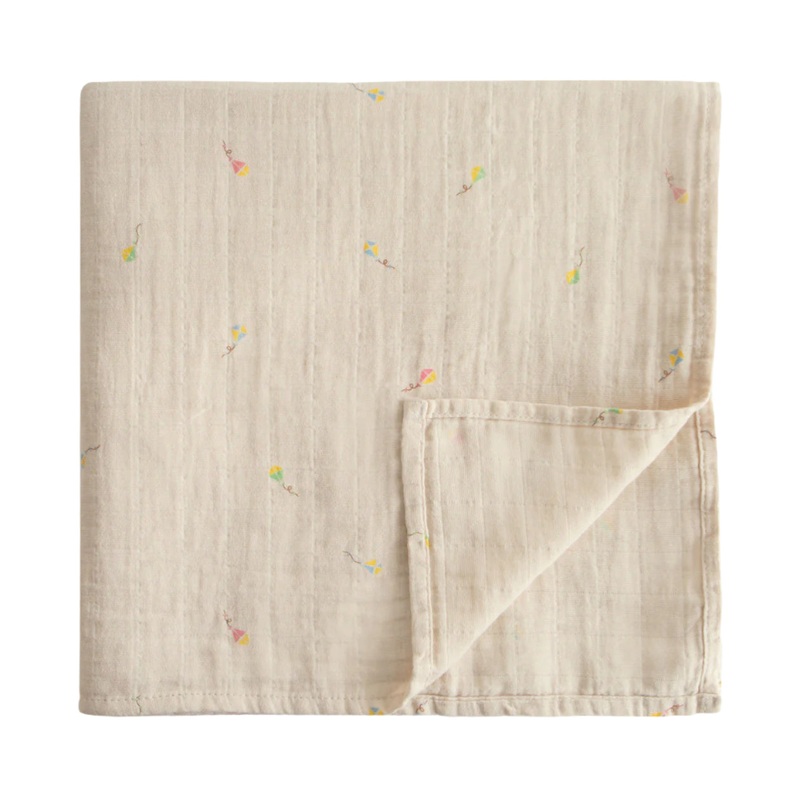 Organic Muslin Swaddle – Kites by Mushie & Co