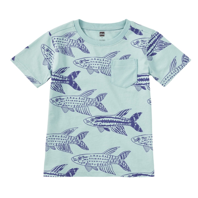 Printed Pocket Tee – Brazilian Killifish by Tea Collection