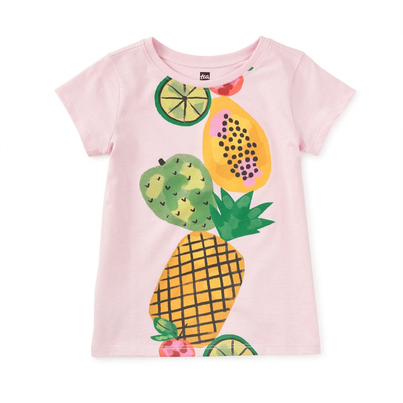 Stacked Fruit Graphic Tee – Pink Lady by Tea Collection