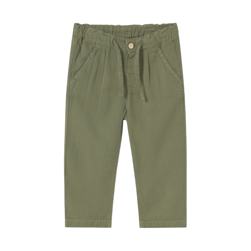 Baby Loose-Fit Linen Pants – Sage by Mayoral