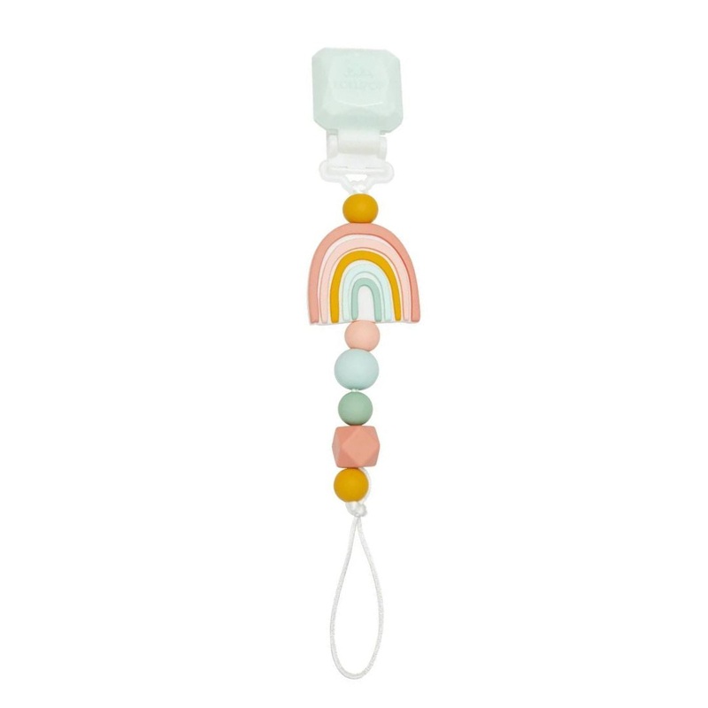 Darling Pacifier Clip – Rainbow by Loulou Lollipop