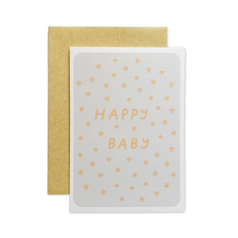 Happy Baby Card by Allie Biddle