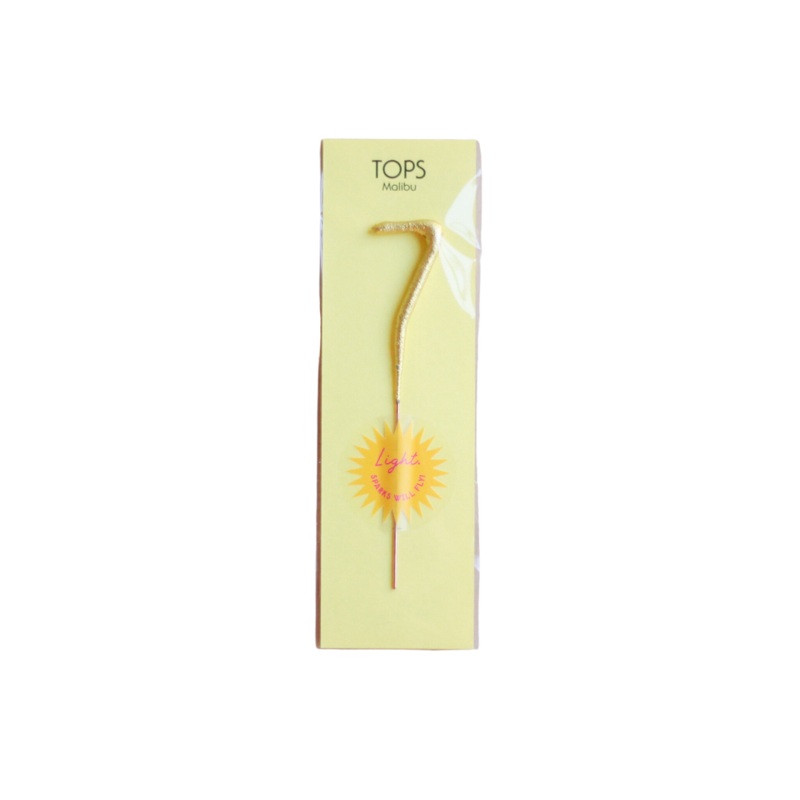 Mini Gold Sparkler Number Birthday Candle – 7 by TOPS Malibu