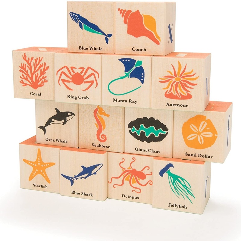 Ocean Wooden Blocks by Uncle Goose