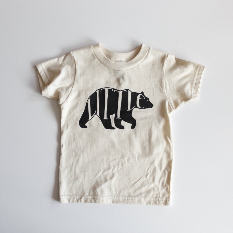 Organic Little Bear Toddler Tee – Natural by Gladfolk
