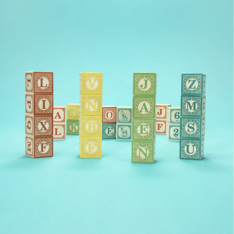 Spanish Wooden ABC Blocks by Uncle Goose