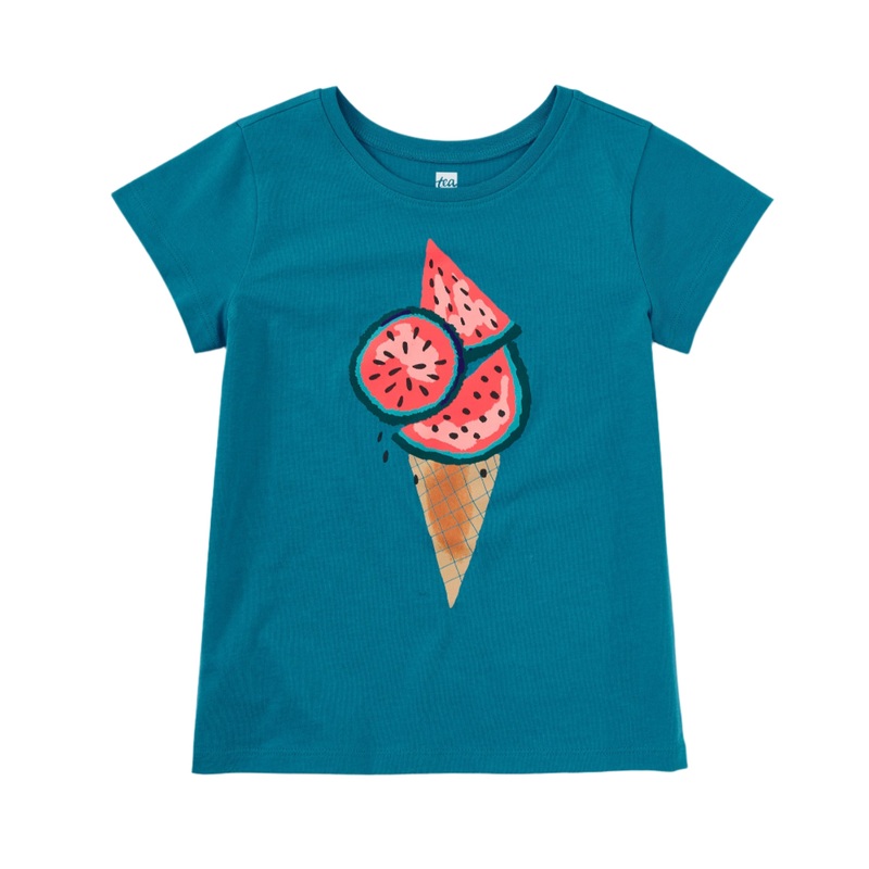 Watermelon Cone Graphic Tee – Bondi Blue by Tea Collection