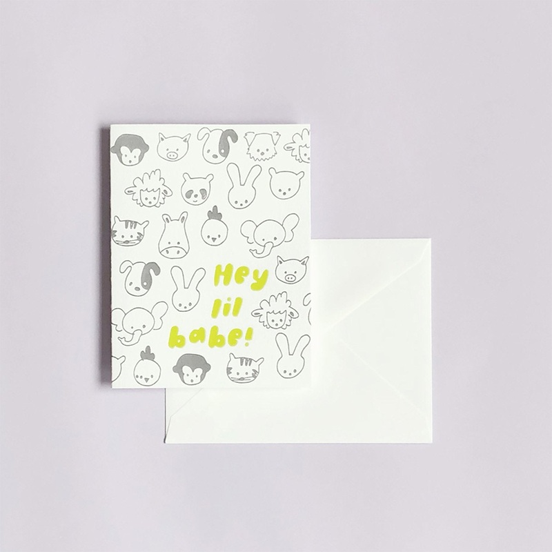 Hey Lil’ Babe Card by Printerette Press
