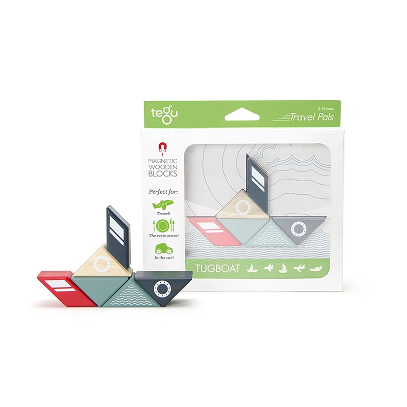 Magnetic Block Set – Tugboat Travel Pal by Tegu