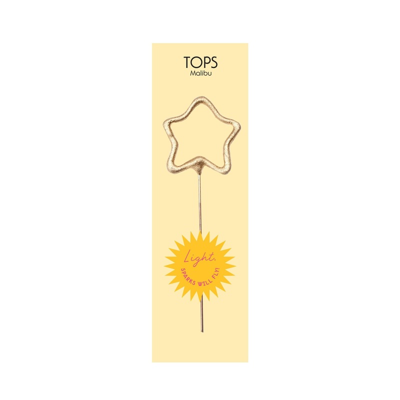 Mini Gold Sparkler Birthday Candle – Star by TOPS Malibu