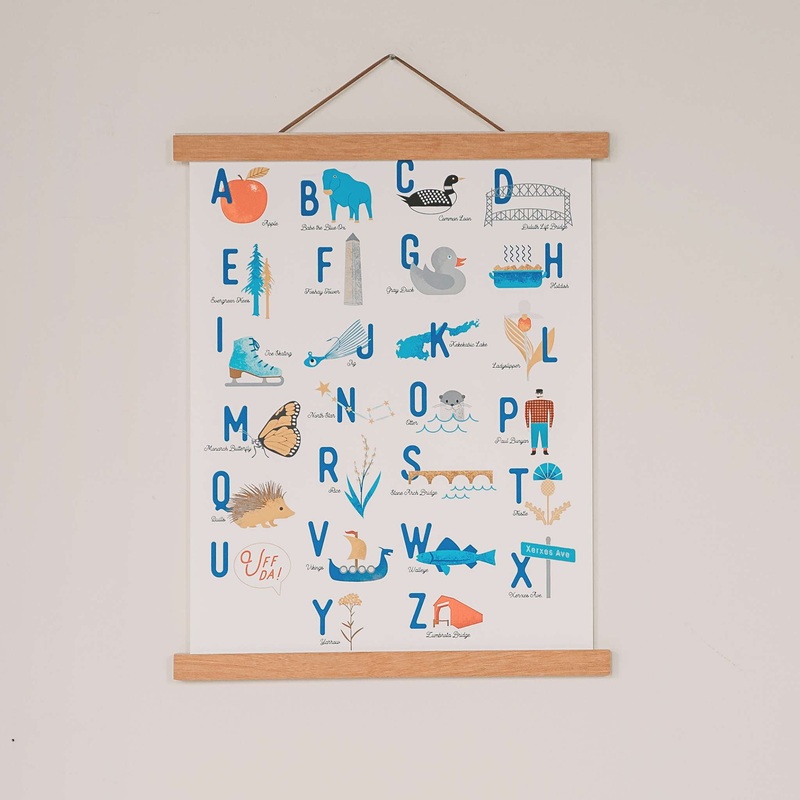 Minnesota Alphabet Art Print by Sweetpea + Co