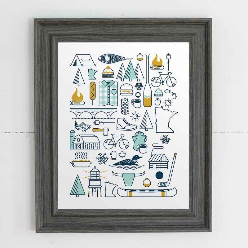 Minnesota Icons Print by Abbey’s House