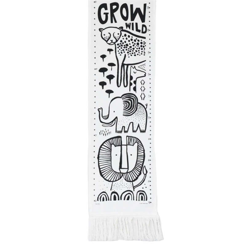 Organic Canvas Growth Chart – Safari by Wee Gallery