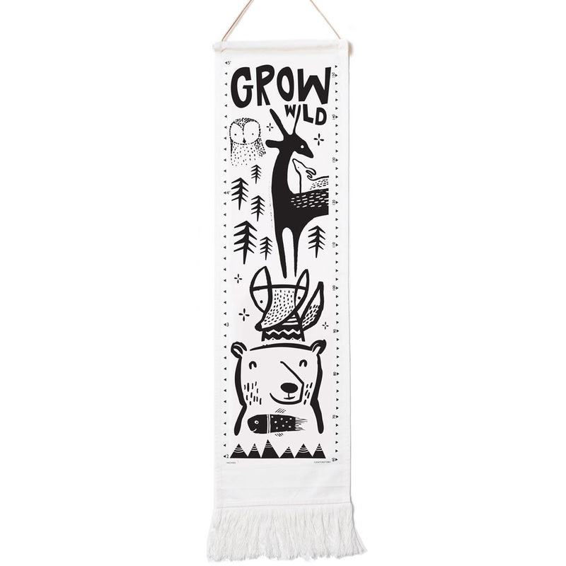 Organic Canvas Growth Chart – Woodland by Wee Gallery