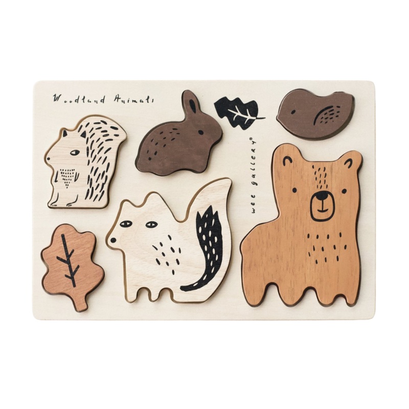 Wooden Tray Puzzle – Woodland Animals by Wee Gallery