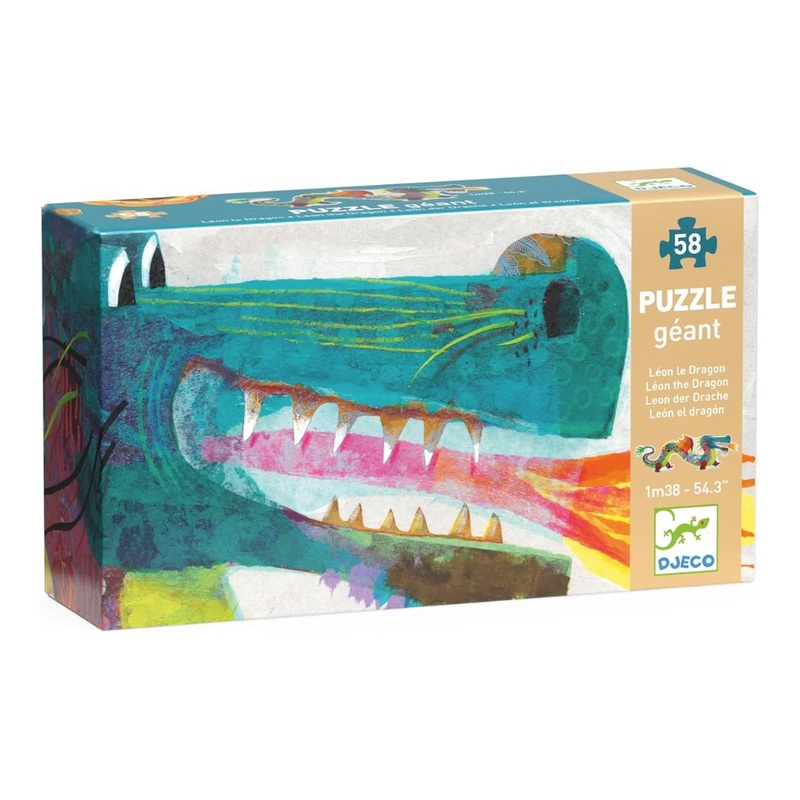 58 Piece Giant Floor Puzzle – Leon the Dragon by Djeco