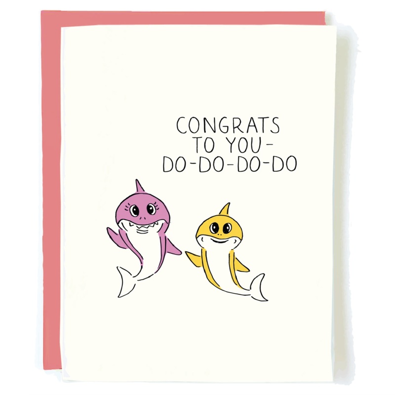 Baby Shark Pregnancy Card by Pop + Paper