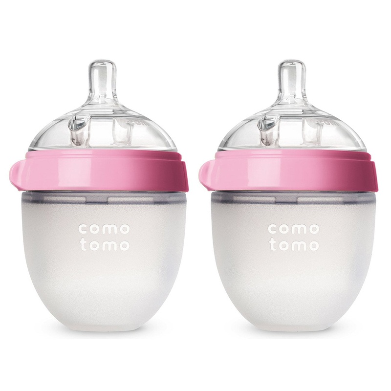 Comotomo Natural Feel Baby Bottle – 2 Pack Pink 5 Oz