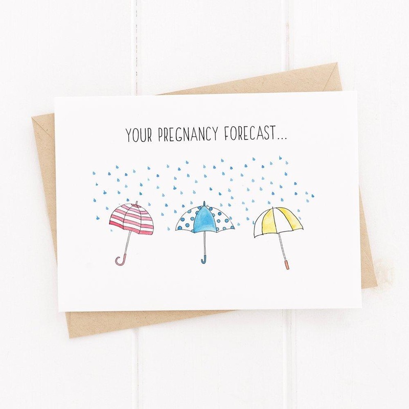 Pregnancy Forecast Card by Party Napkins Co
