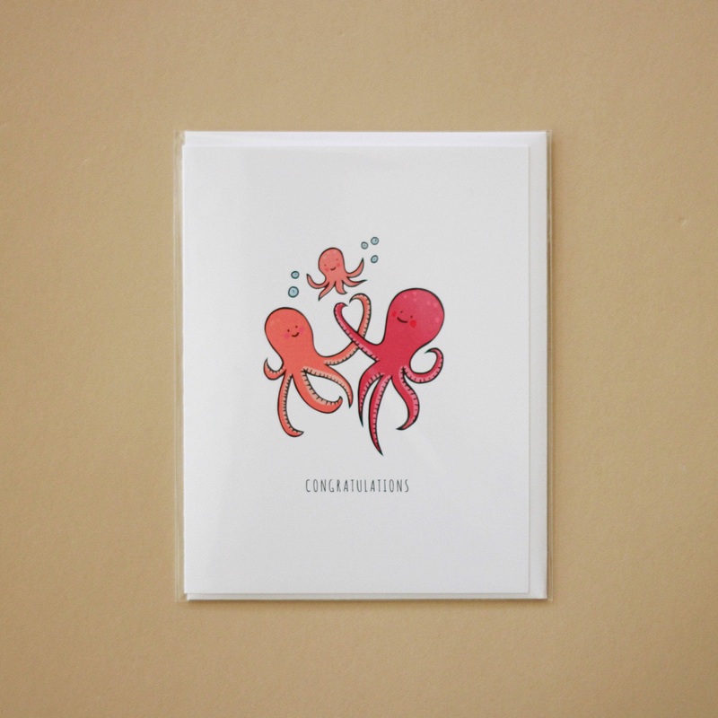 Baby Octopus – Congratulations Card